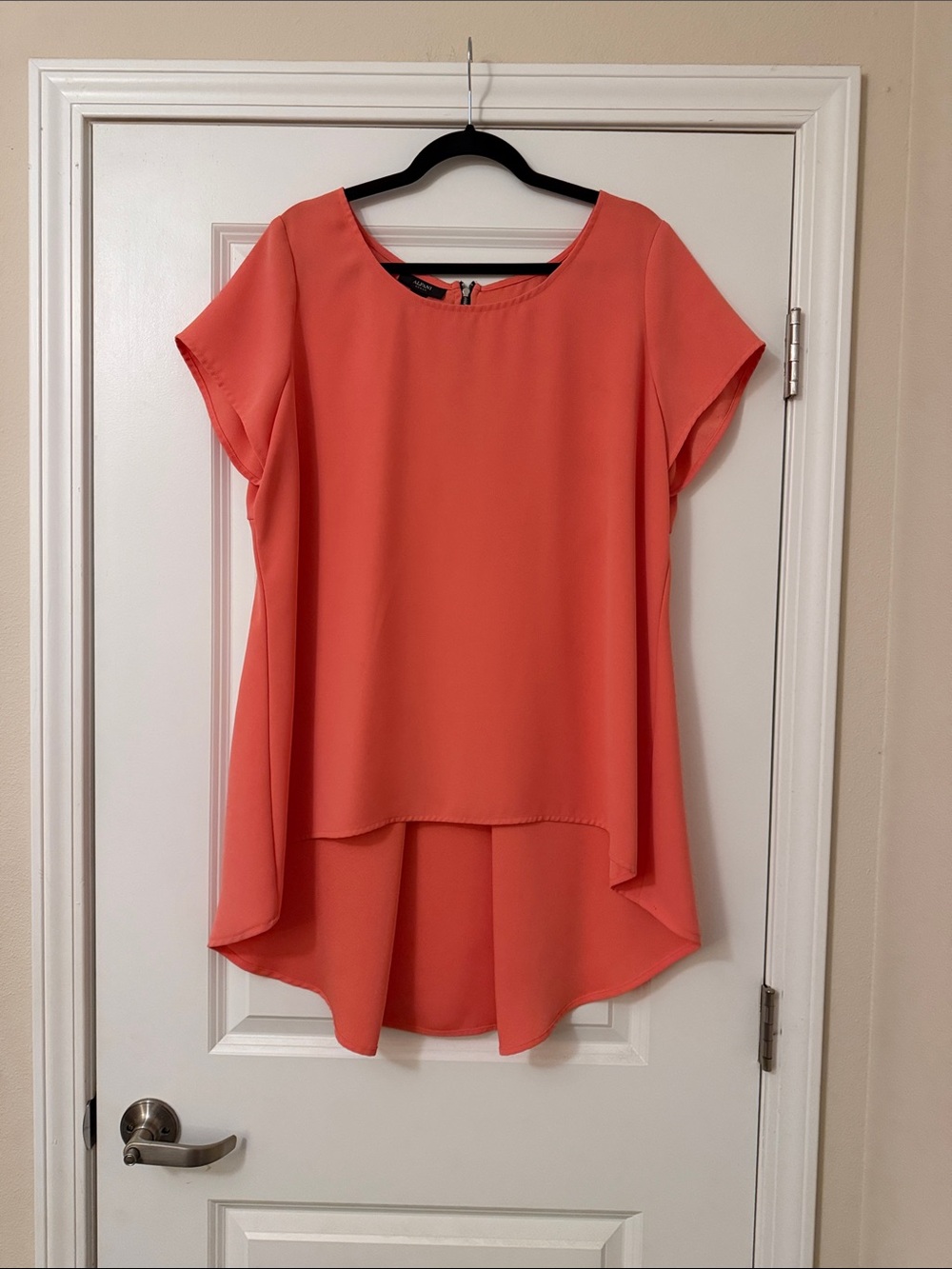 Alfani Coral High-Low Tunic Blouse 16W